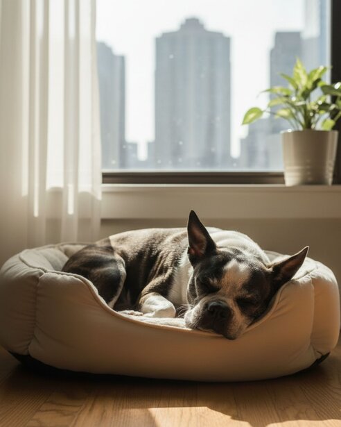 Boston terrier sleep