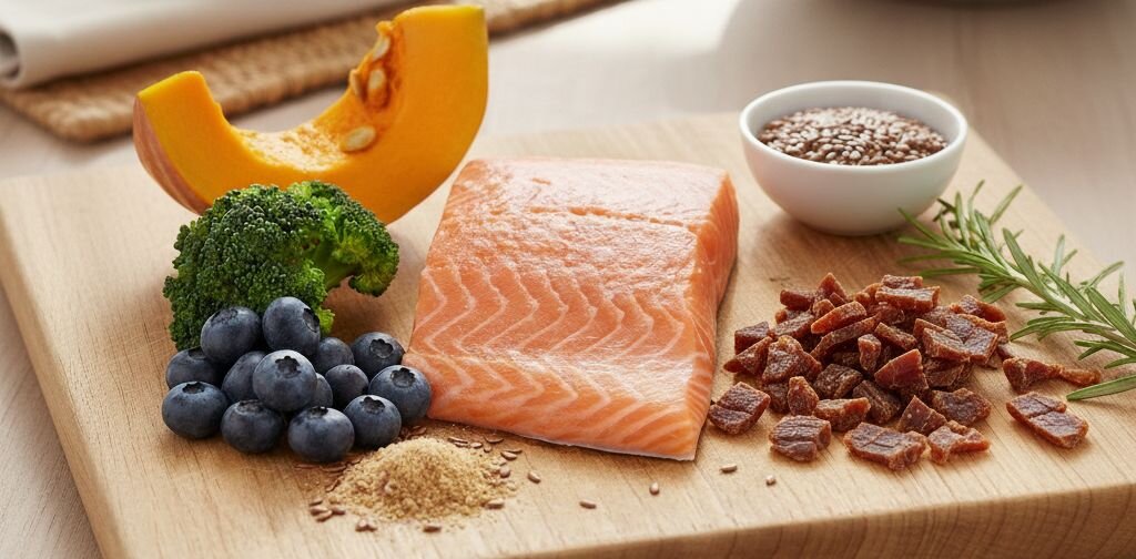 various pet food ingredients