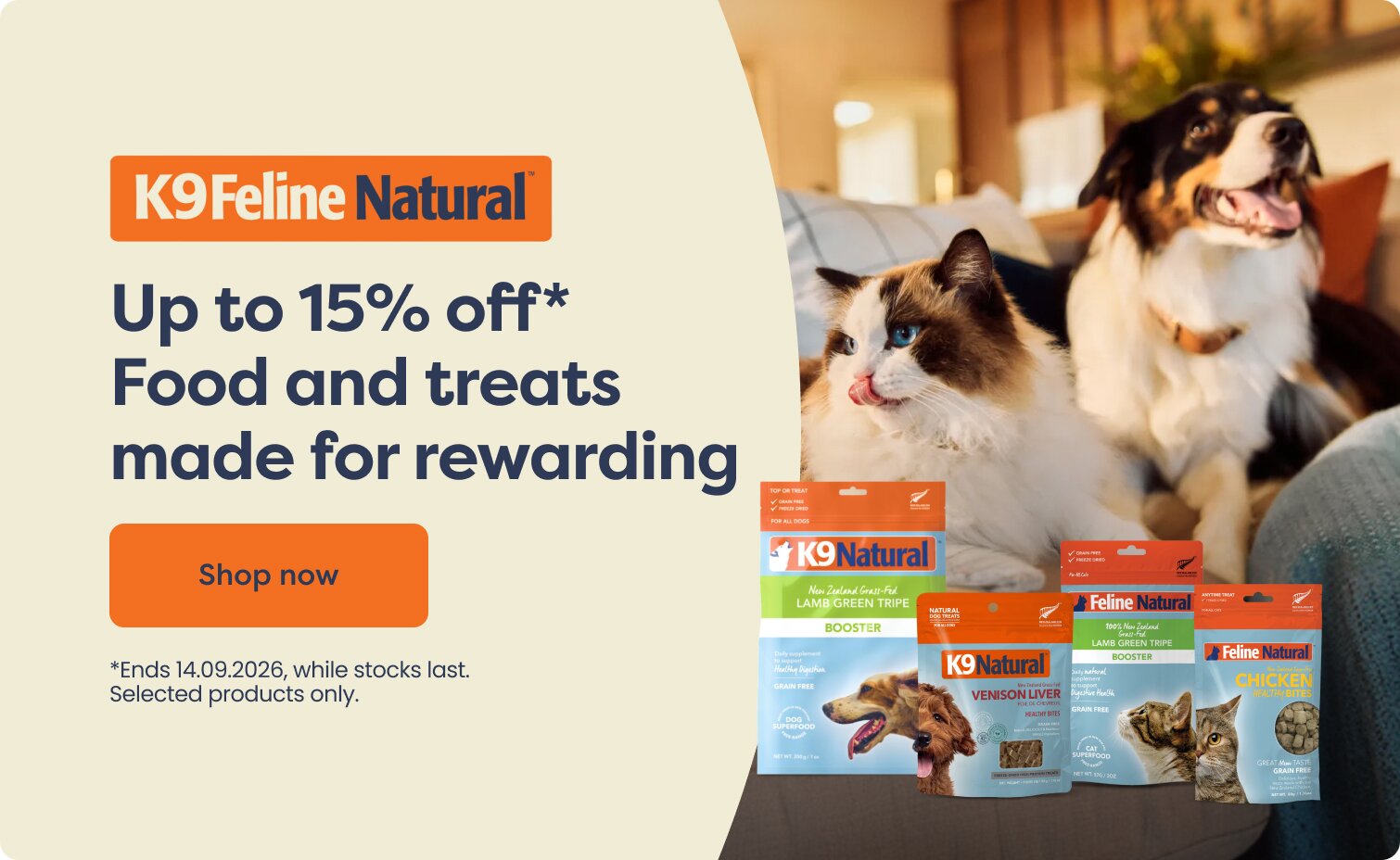 Up to 15% off K9Feline Natural