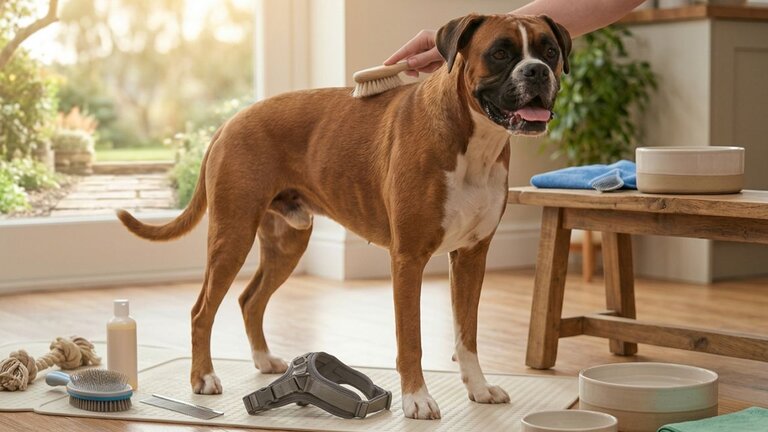 boxer-being-groomed