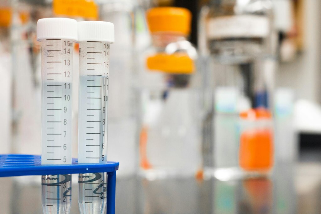 test tubes in a laboratory