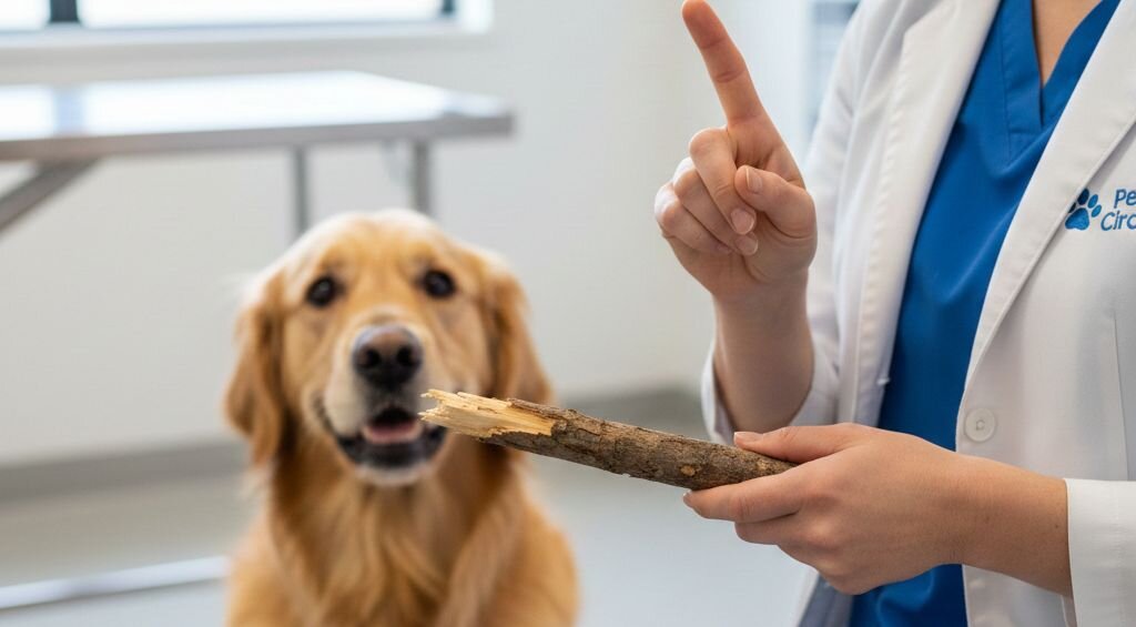 vet saying no to sticks