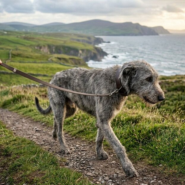 wolfhound-on-a-walk