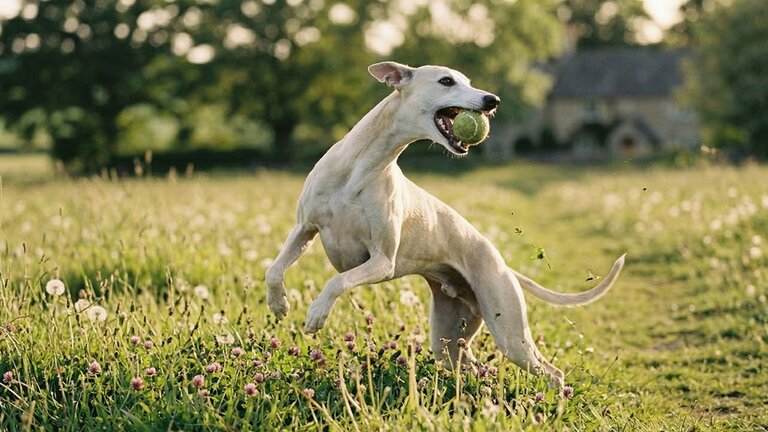 whippet-playing
