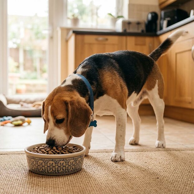 beagle-eating-from-a-bowl