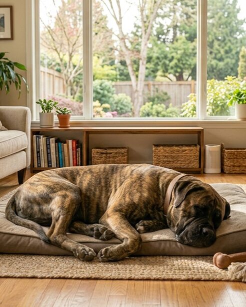 bullmastiff-sleeping-indoors