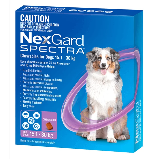image of nexgard spectra packaging
