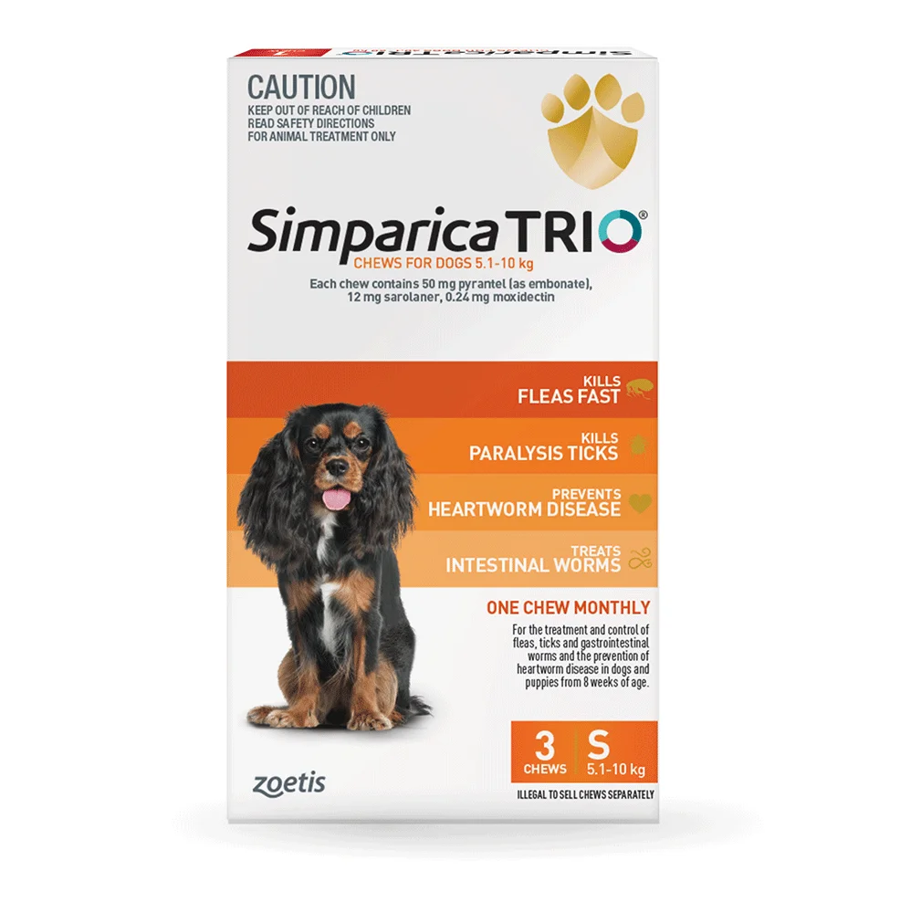 image of simparica trio packaging
