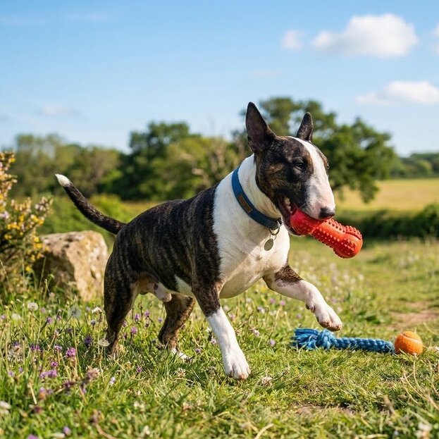 bull-terrier-playing