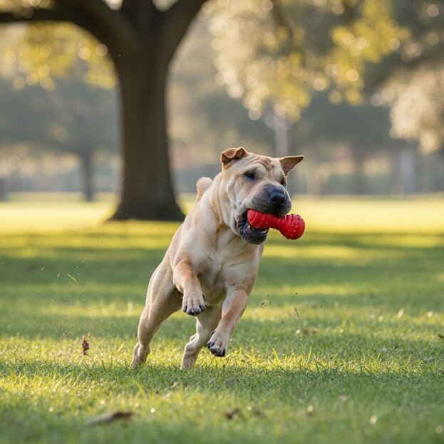 shar-pei-playing