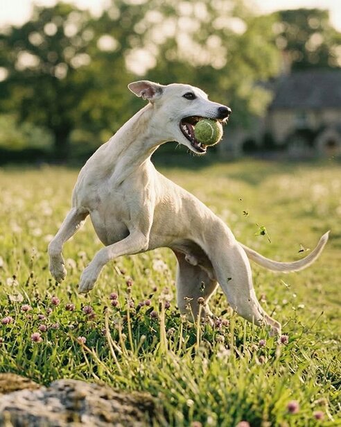 whippet-playing