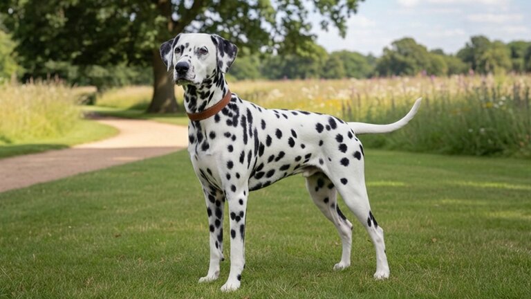 dalmatian standing outdoors