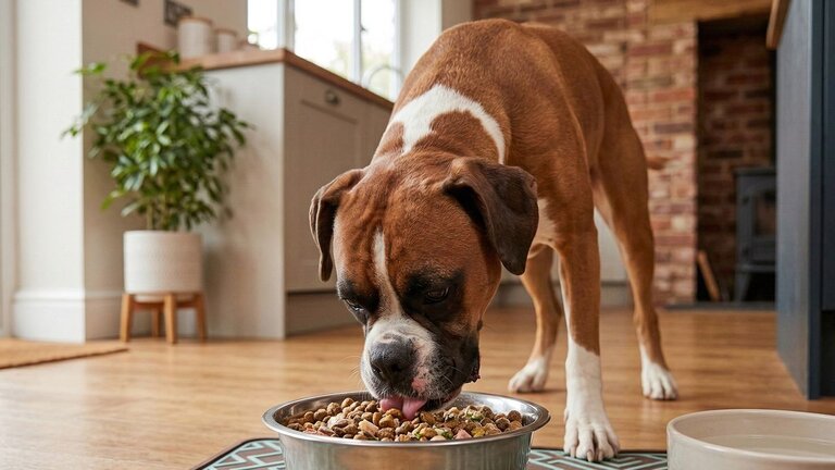 boxer-eating-in-a-bowl