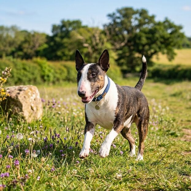bull-terrier-outdoors