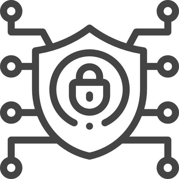 Icon of a shield with connections