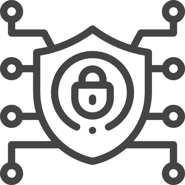 Icon of a shield with connections