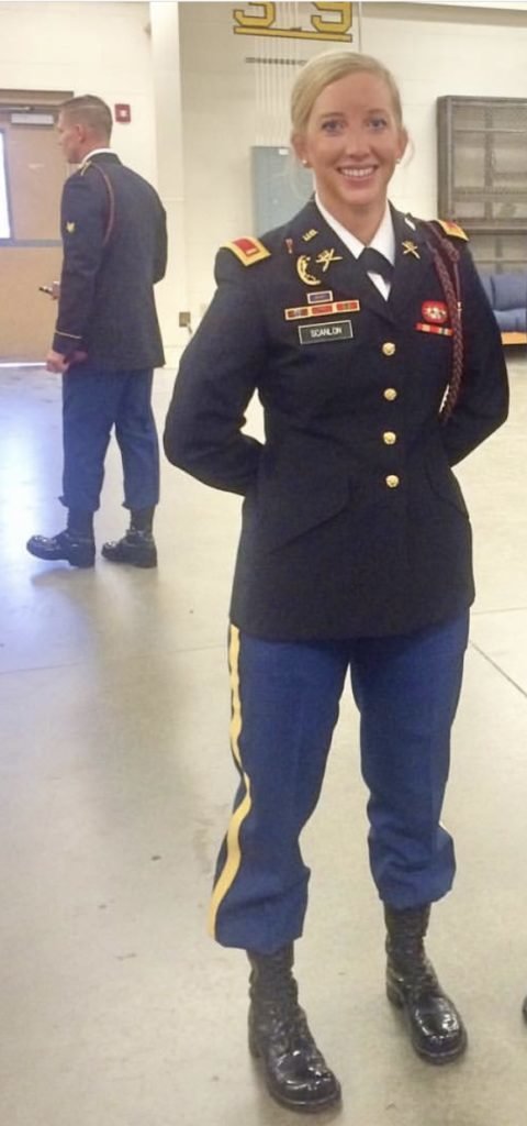 Erin Scanlon in her U.S. Army dress blues. Photo courtesy of Erin Scanlon.
