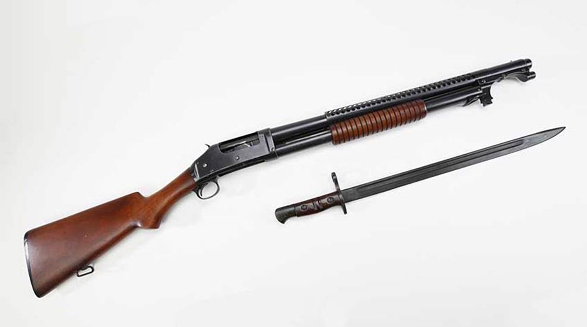 Winchester model 1897 pump-action trench shotgun coffee or die 