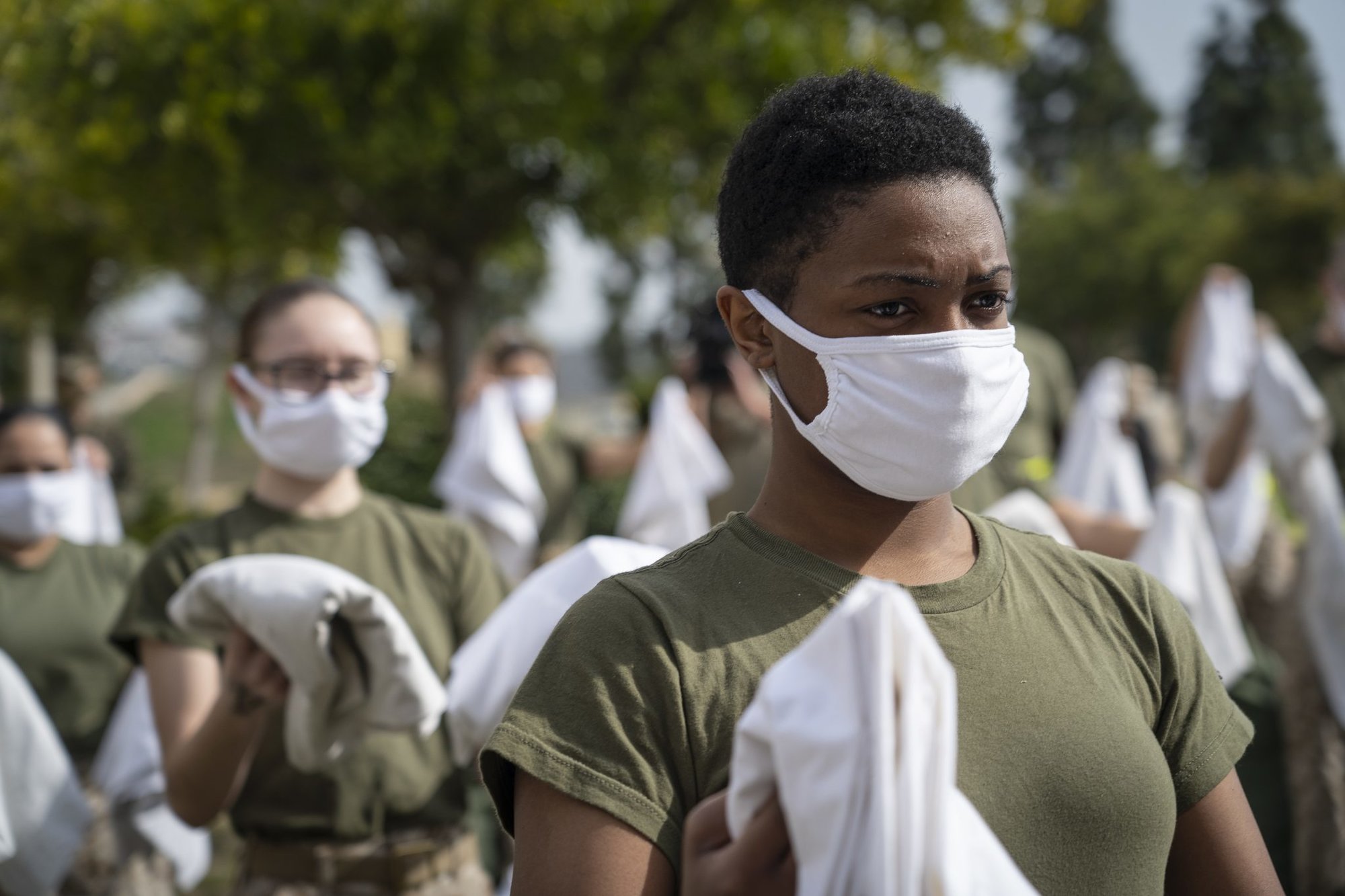 female recruits Marine Corps Recruit Depot San Diego, coffee or die