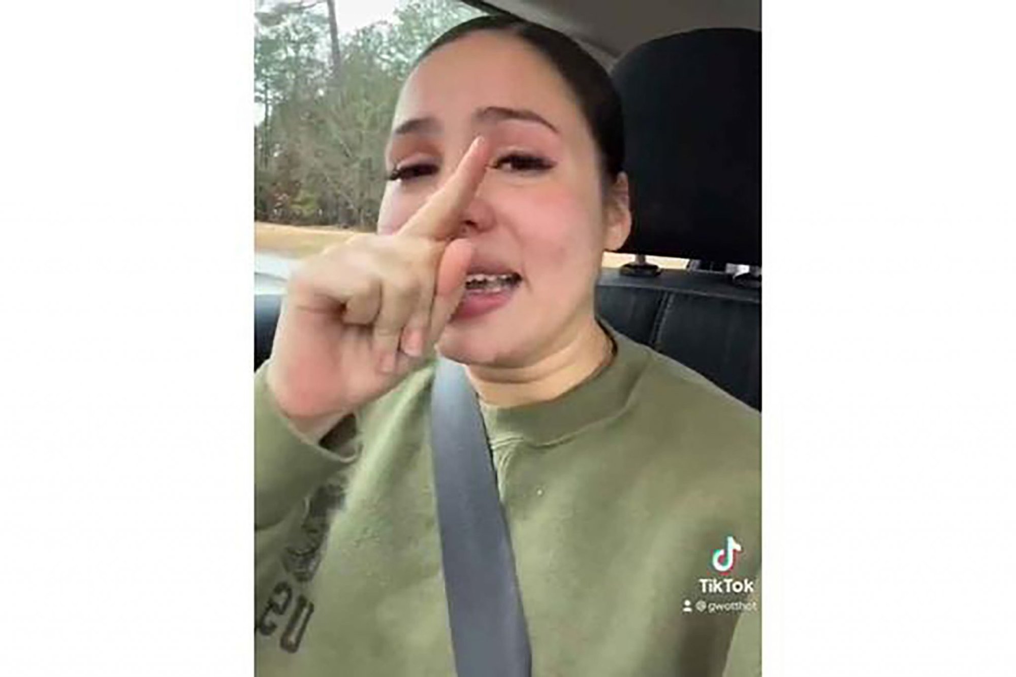 Screenshot of video posted by a U.S. Marine on TikTok regarding the alleged sexual misconduct of a superior. (TikTok)