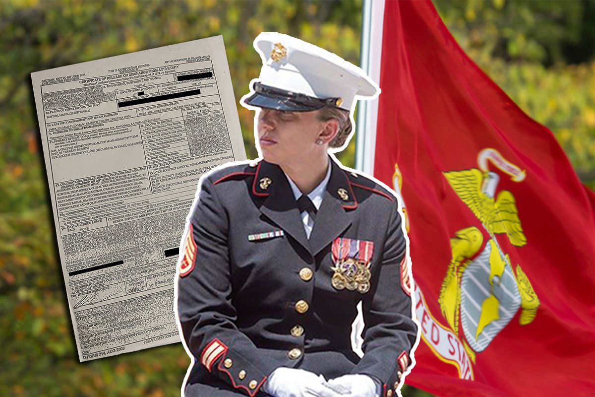 Sarah Cavanaugh agreed to plead guilty to charges of fraud, aggravated identity theft, forgery, and fraudulent use of medals, prosecutors say. Composite by Coffee or Die Magazine.