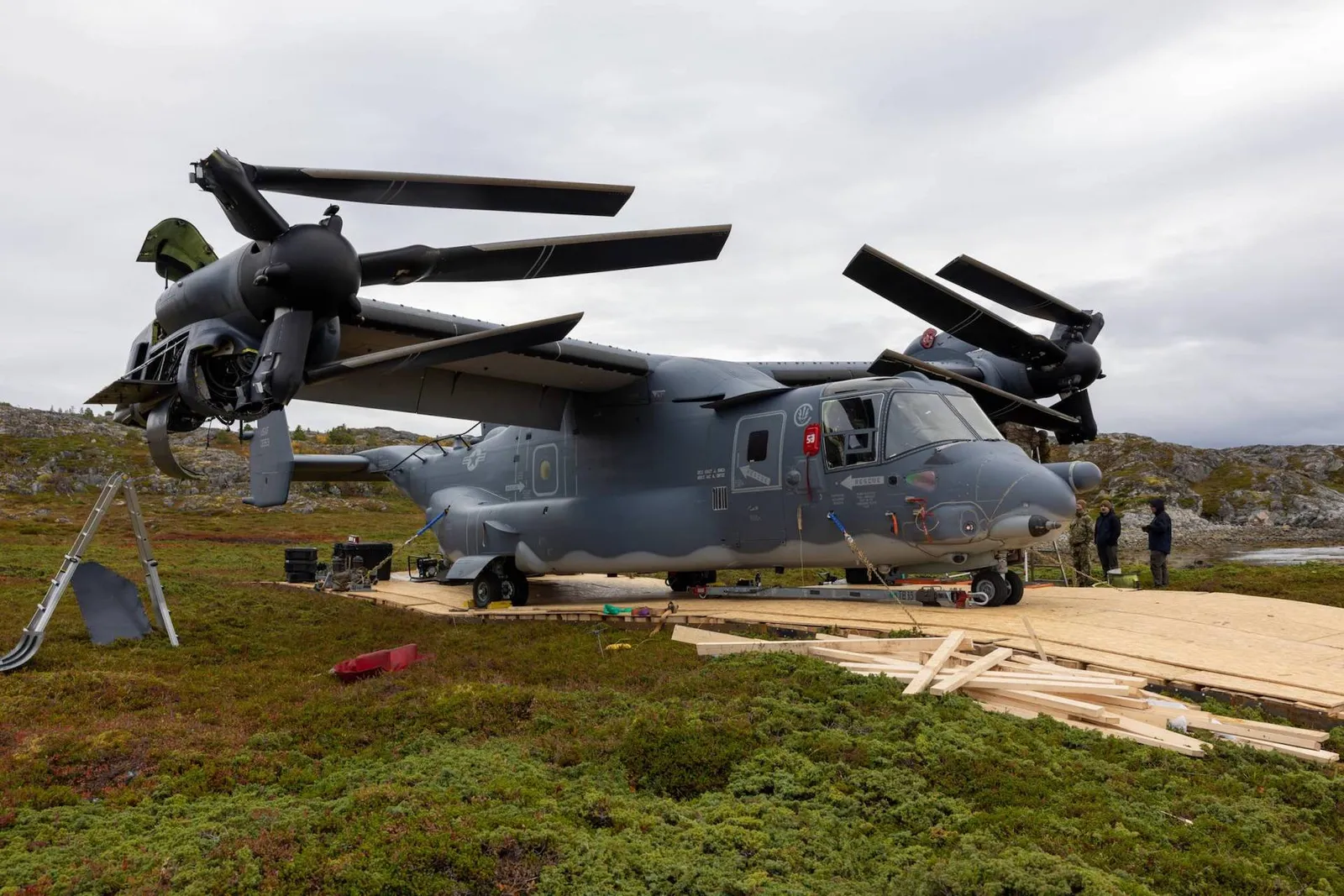 The Air Force Osprey Stranded in a Field in Norway for Over a Month Is Finally Free