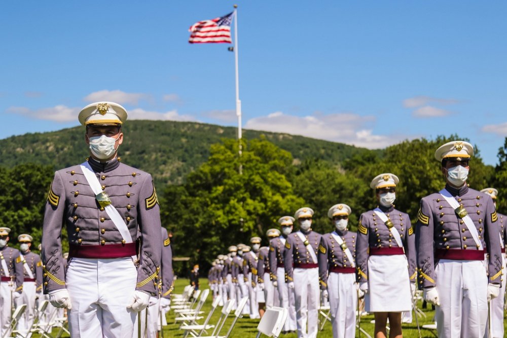 The U.S. Military Academy at West Point held its graduation and commissioning ceremony for the Class of 2020 on The Plain in West Point, New York, June 13, 2020.   Photo by Brandon OConnor via DVIDS.
