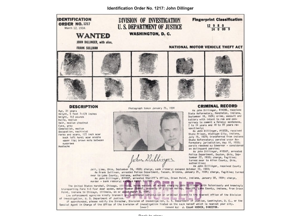 Identification Orders FBI Most Wanted coffee or die 