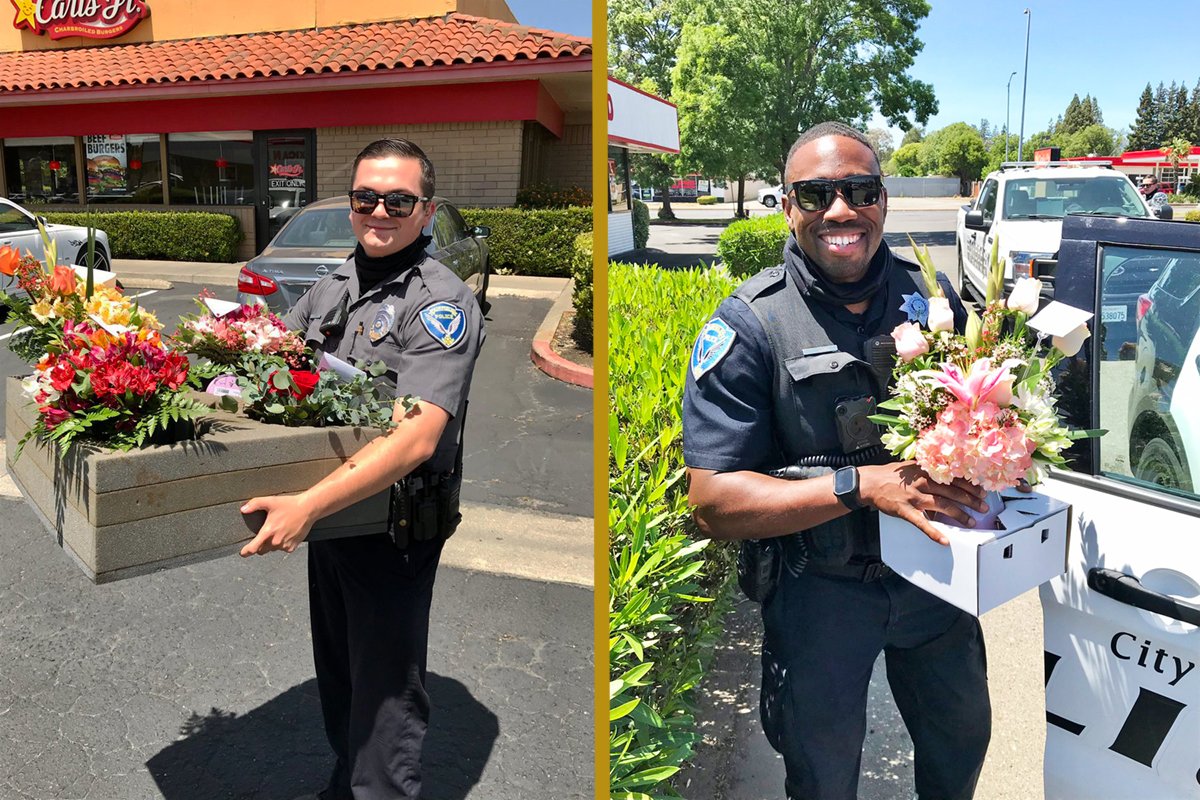 Fairfield Police Department Mother's Day flowers