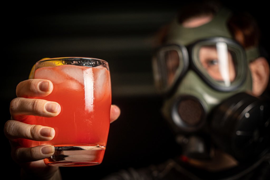 the cure cocktail coronavirus COVID-19 gas mask