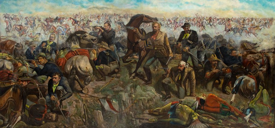 ‘Custer’s Last Rally,’ painted by John Mulvany. Photo courtesy of the Kansas Historical Society.