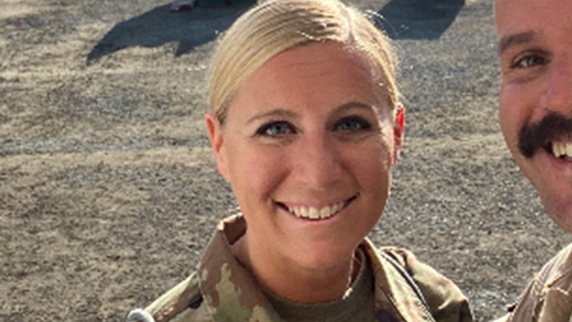 Capt. Kelliann Leli, an Air Force doctor, pictured with her husband, was struck and killed by a forklift on Nov. 27, 2020, on Al Dhafra Air Base in the United Arab Emirates. A Roxboro, North Carolina, man pleaded guilty to manslaughter charges on Nov. 8 in her death. US Air Force photo.