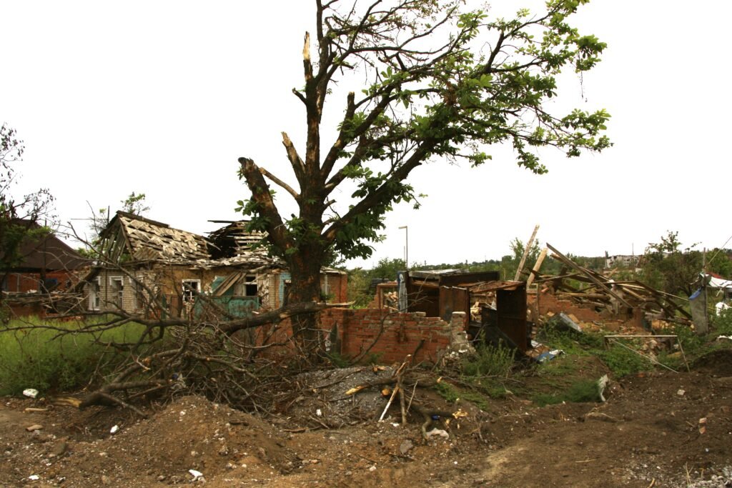 The eastern Ukrainian village of Semyonovka, which was destroyed by fighting in 2014. Photo by Nolan Peterson/Coffee or Die.