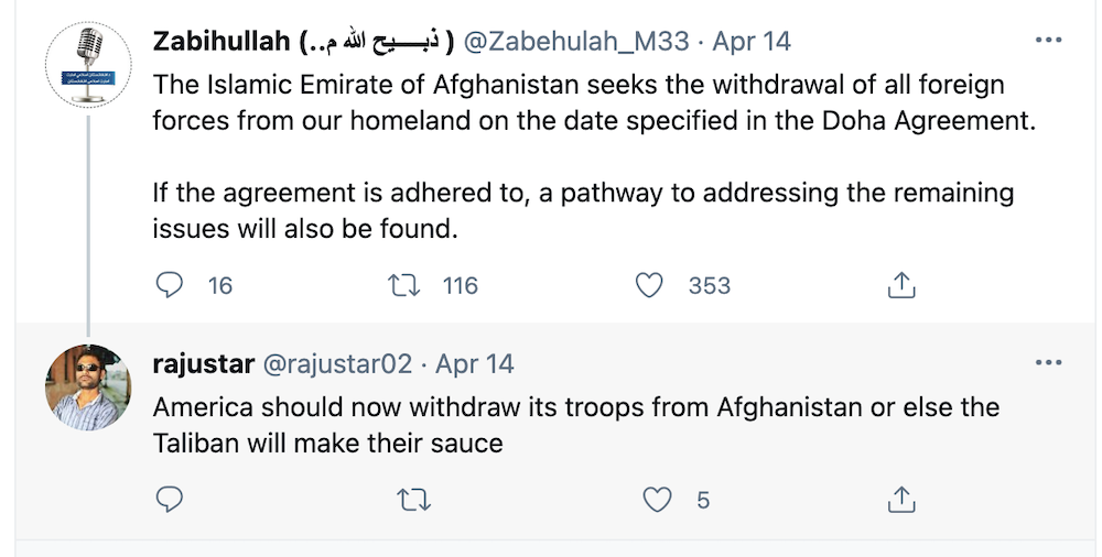Taliban tweet