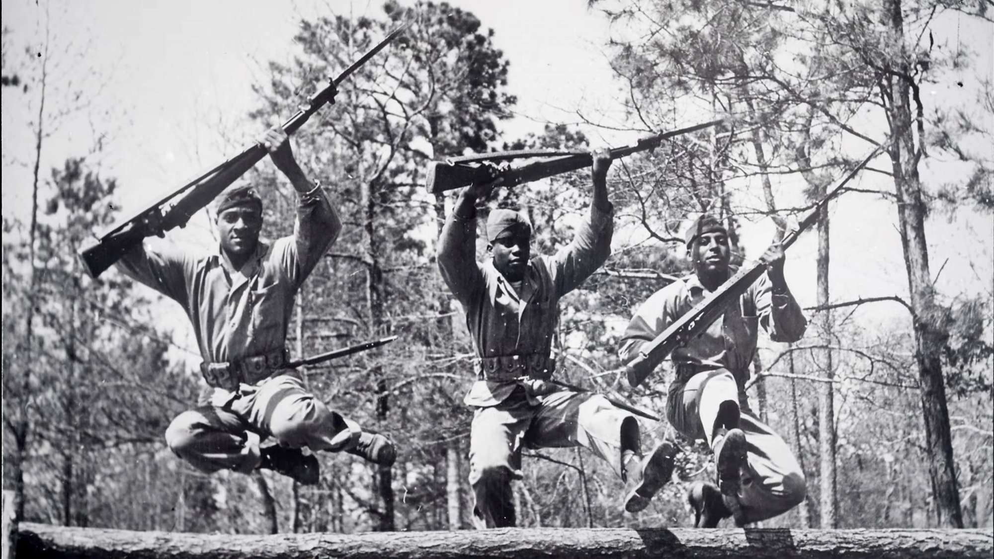 Marines training at Camp Montford Point.