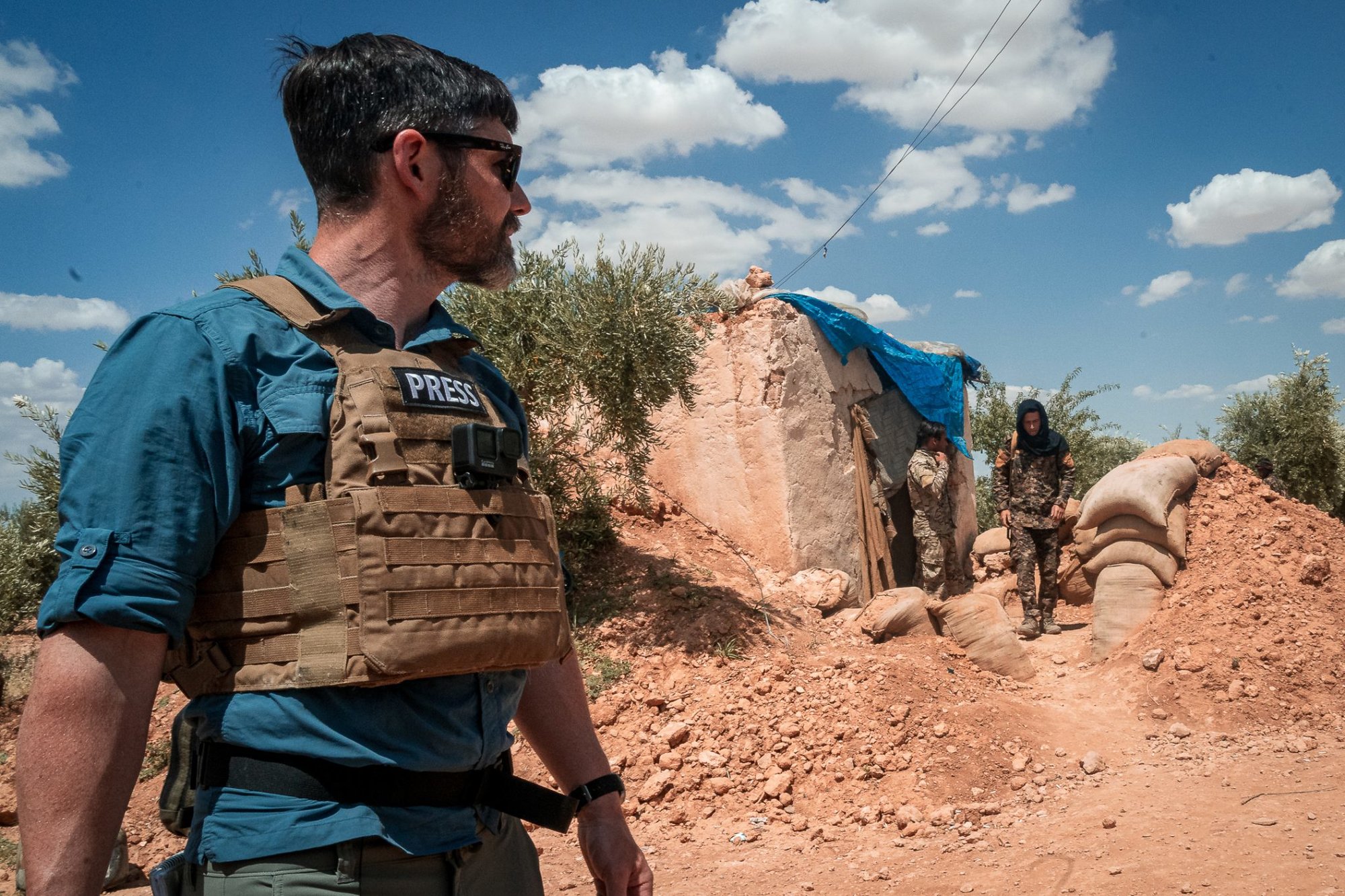 soldiers on syrias front with turkey manbij