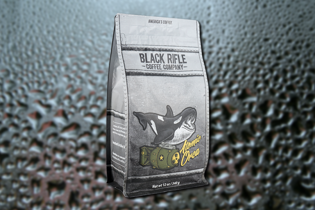 BRCC's latest Exclusive Coffee Subscription roast is Atomic Orca, a washed coffee from Papua New Guinea. Photo courtesy of Black Rifle Coffee Company. Graphic by Luke Ryan/Coffee or Die.