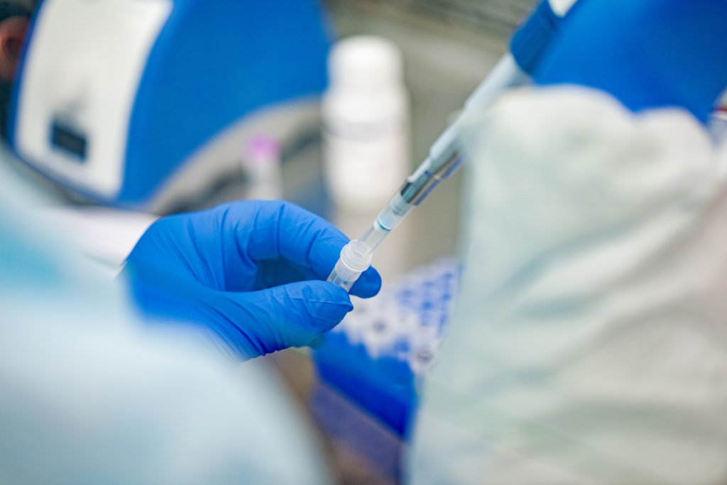 Pennsylvania Commonwealth microbiologist Kerry Pollard performs a manual extraction of the coronavirus inside the extraction lab at the Pennsylvania Department of Health Bureau of Laboratories on Friday, March 6, 2020. Photo courtesy The Office of Governor Tom Wolf of Pennsylvania.