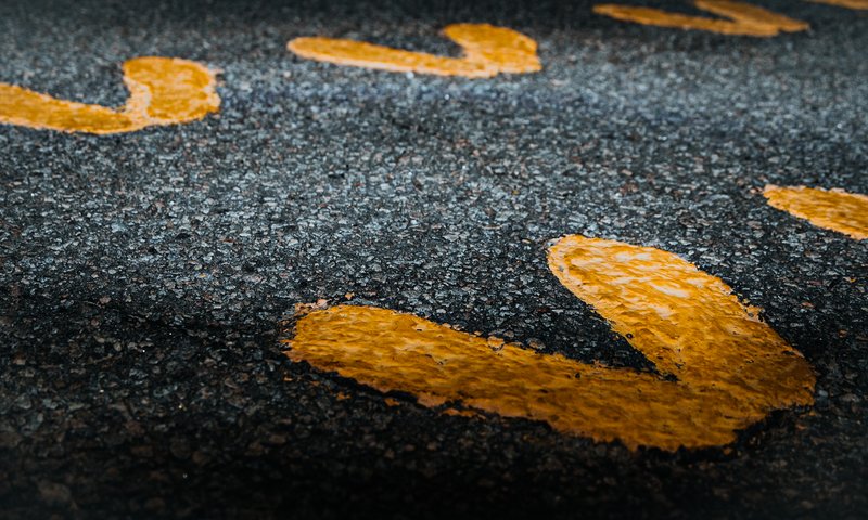 yellow footprints