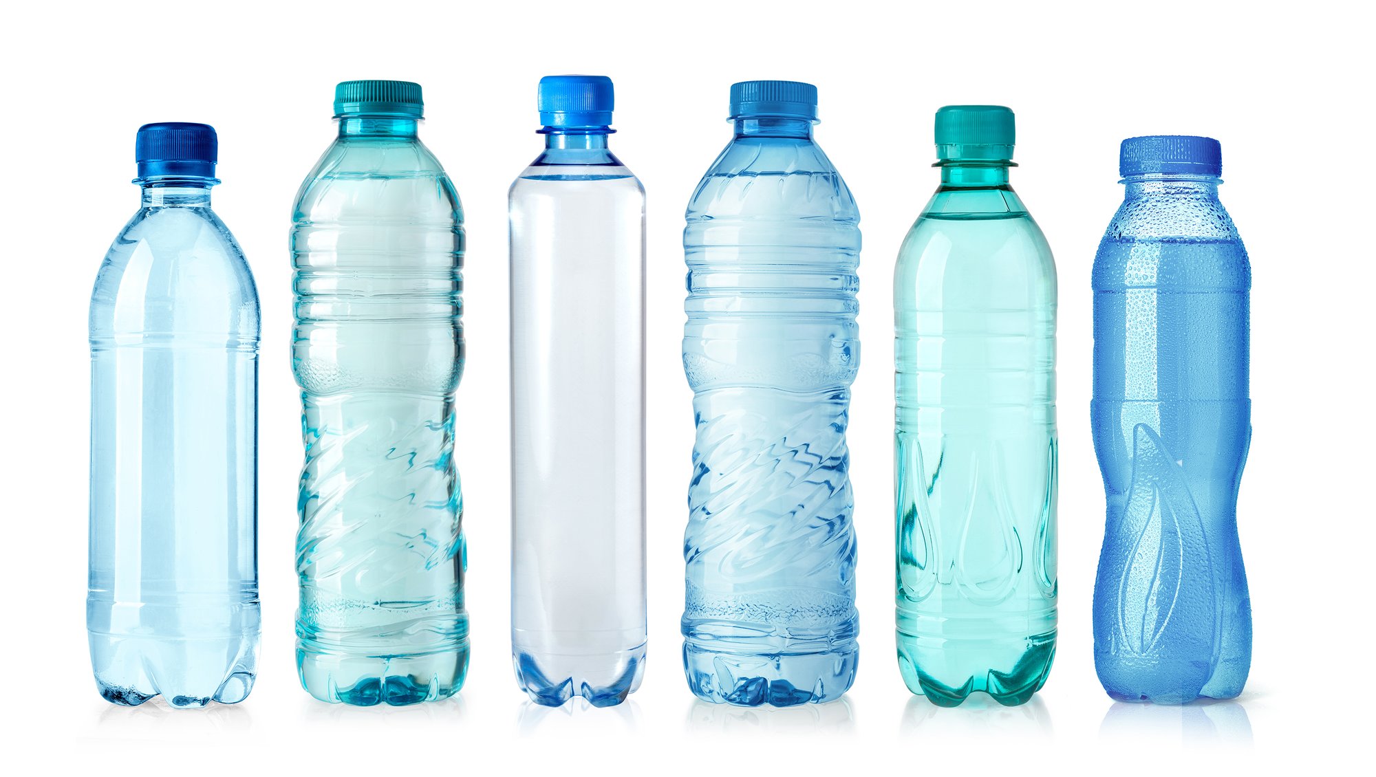 plastic water bottle isolated on white 
