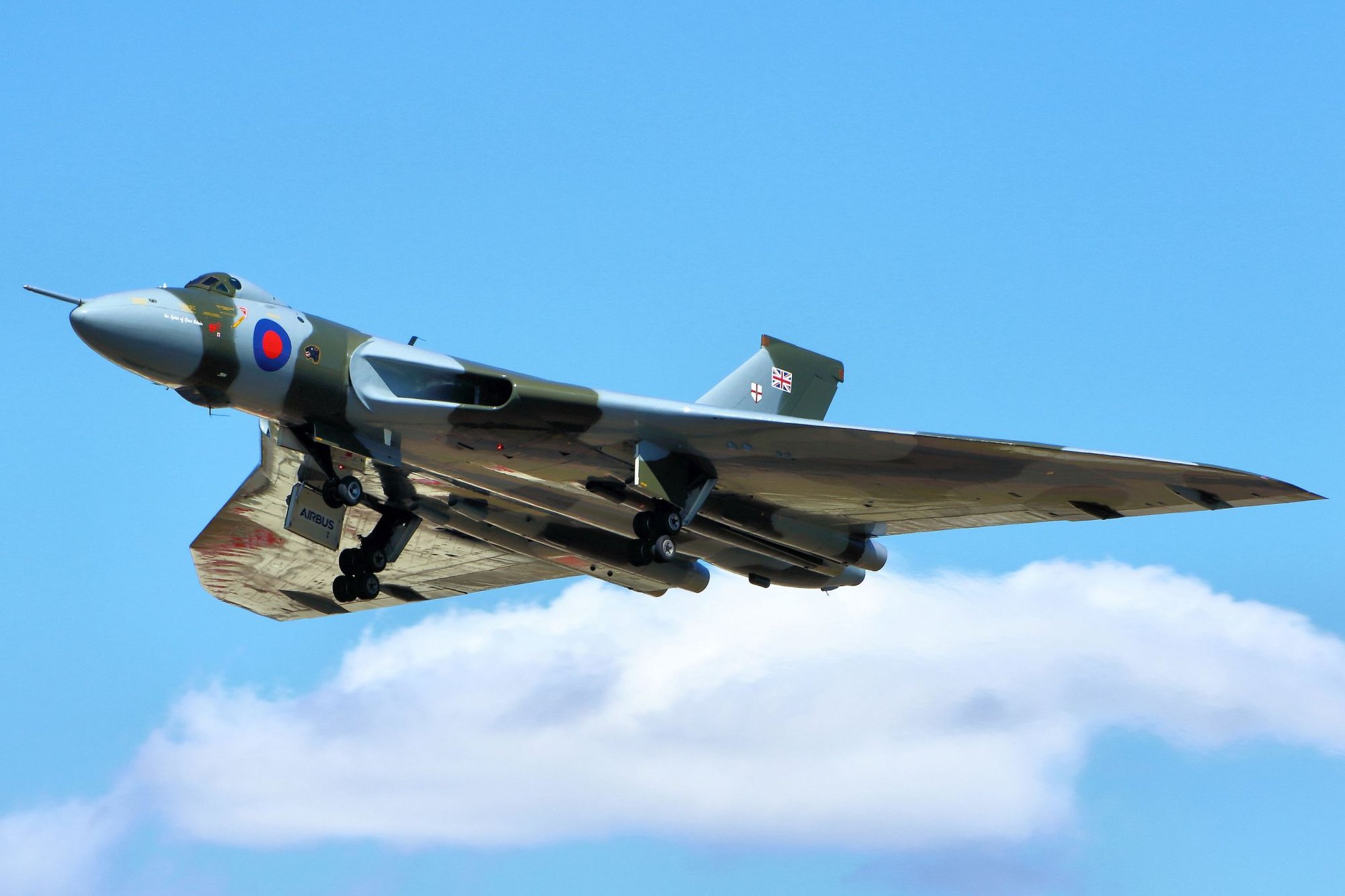 British RAF Vulcan bomber coffee or die