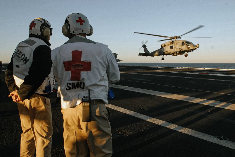 White shirts aircraft carrier