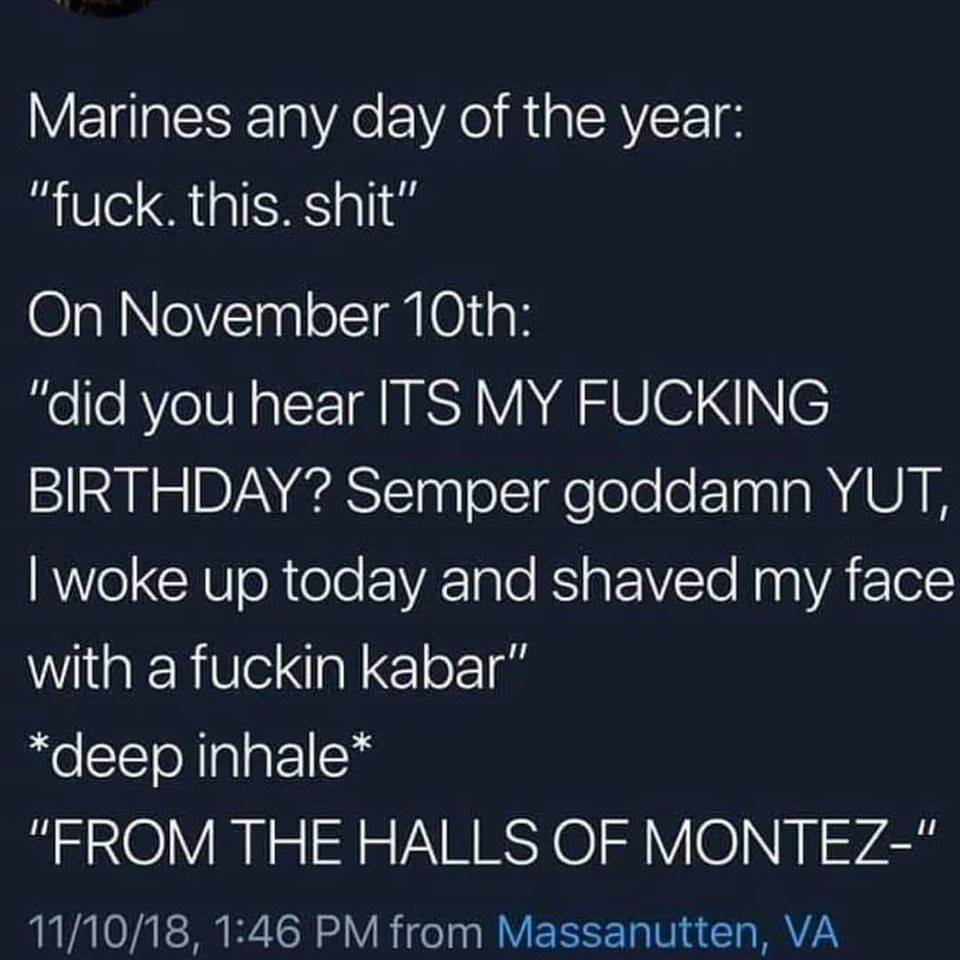Marine Corps birthday memes