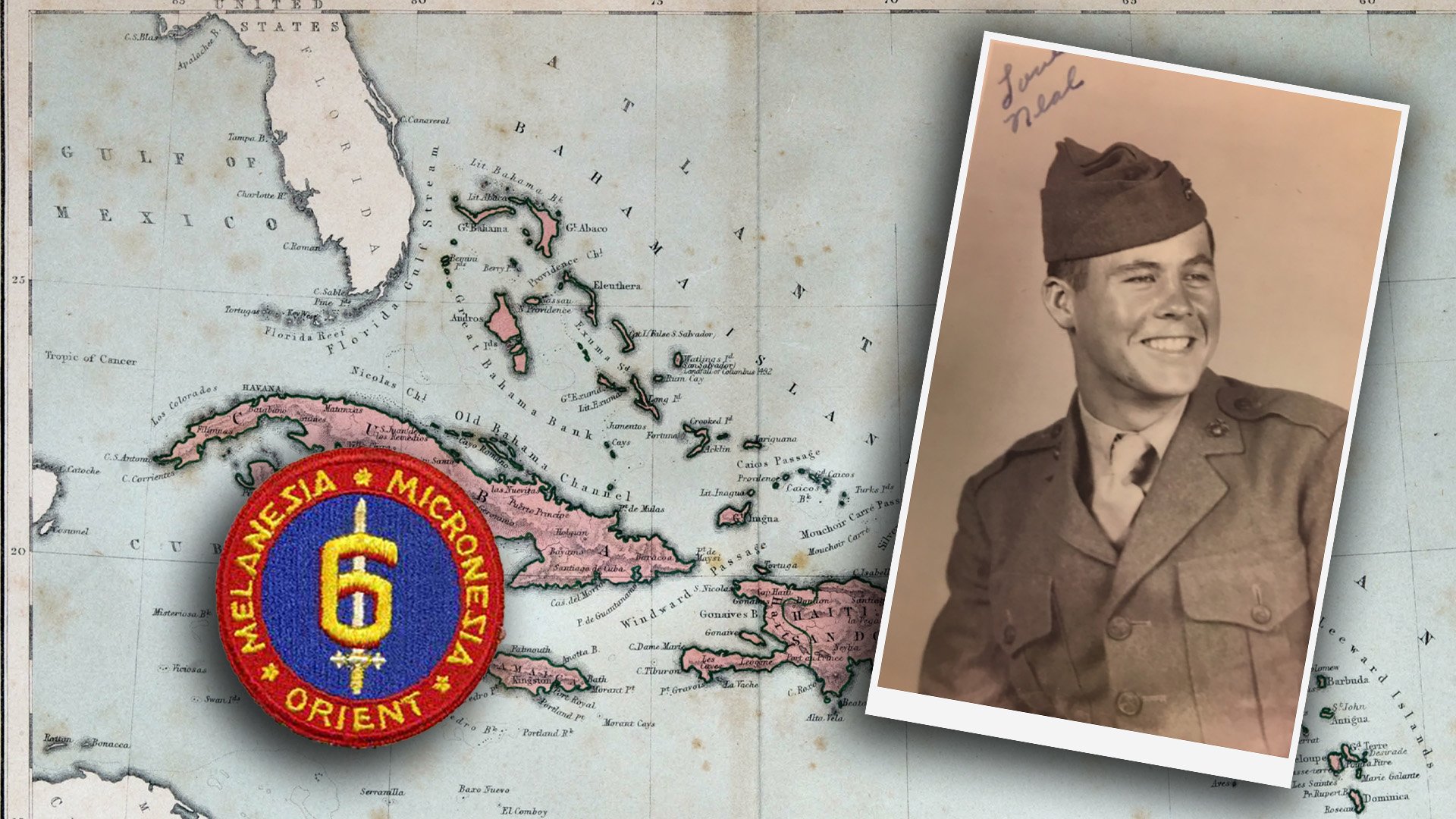 Neal McCallum served with 6th Marine Division at Okinawa during World War II and later continued living a life of great adventure courtesy of Uncle Sam. Adobe stock photo and photo courtesy of Neal McCallum. Composite by Coffee or Die Magazine.