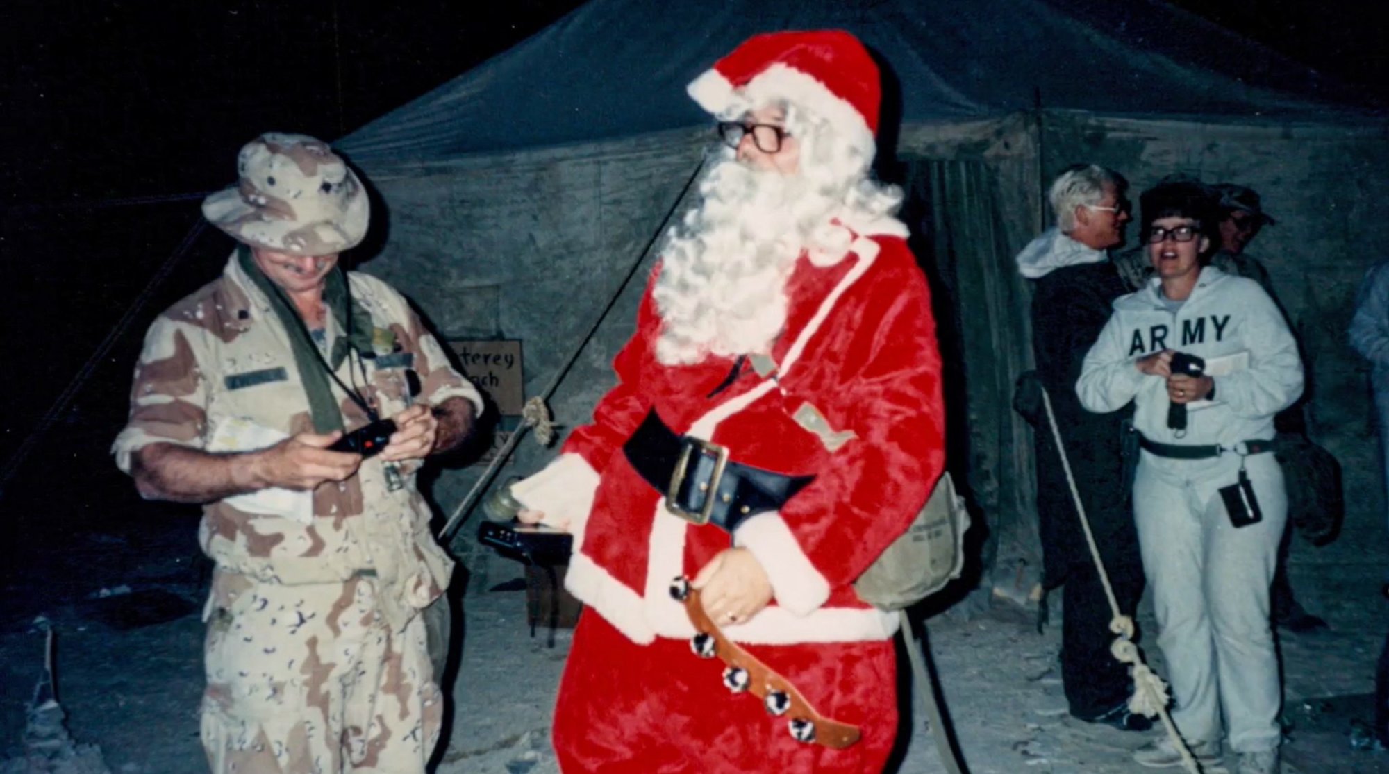 Desert Shield Christmas Santa coffee or die