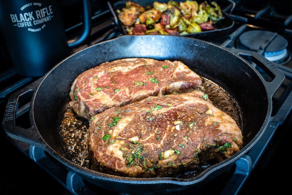 cold-brew marinated ribeye