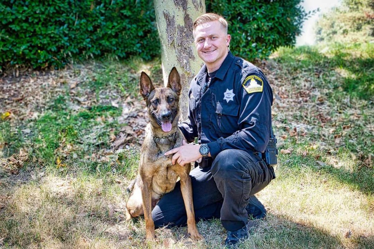 Deputy Adam Gibson and K-9 Riley