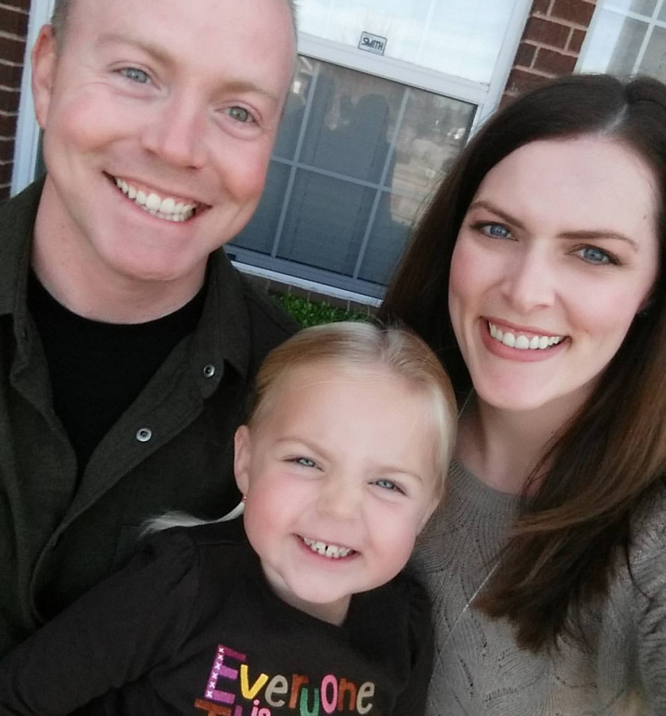 Melissa Bird, right, with her husband, who serves in the U.S. Air National Guard in Oklahoma, and their son. Photo courtesy of Melissa Bird.