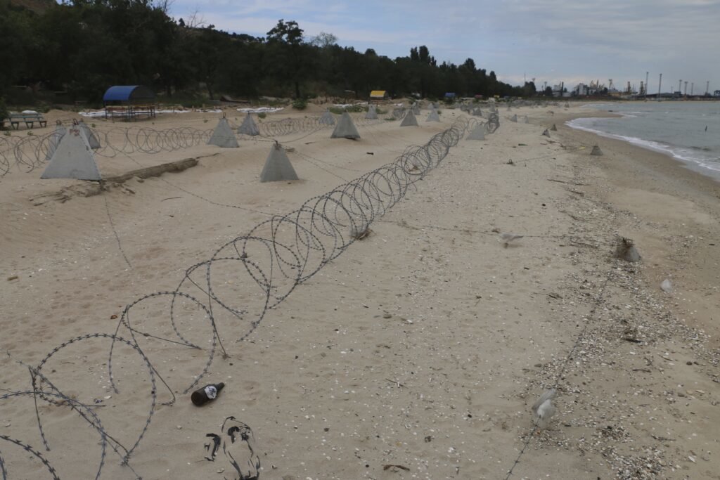 Coastal defenses in the southern Ukrainian port city of Mariupol. Photo by Nolan Peterson/Coffee or Die.