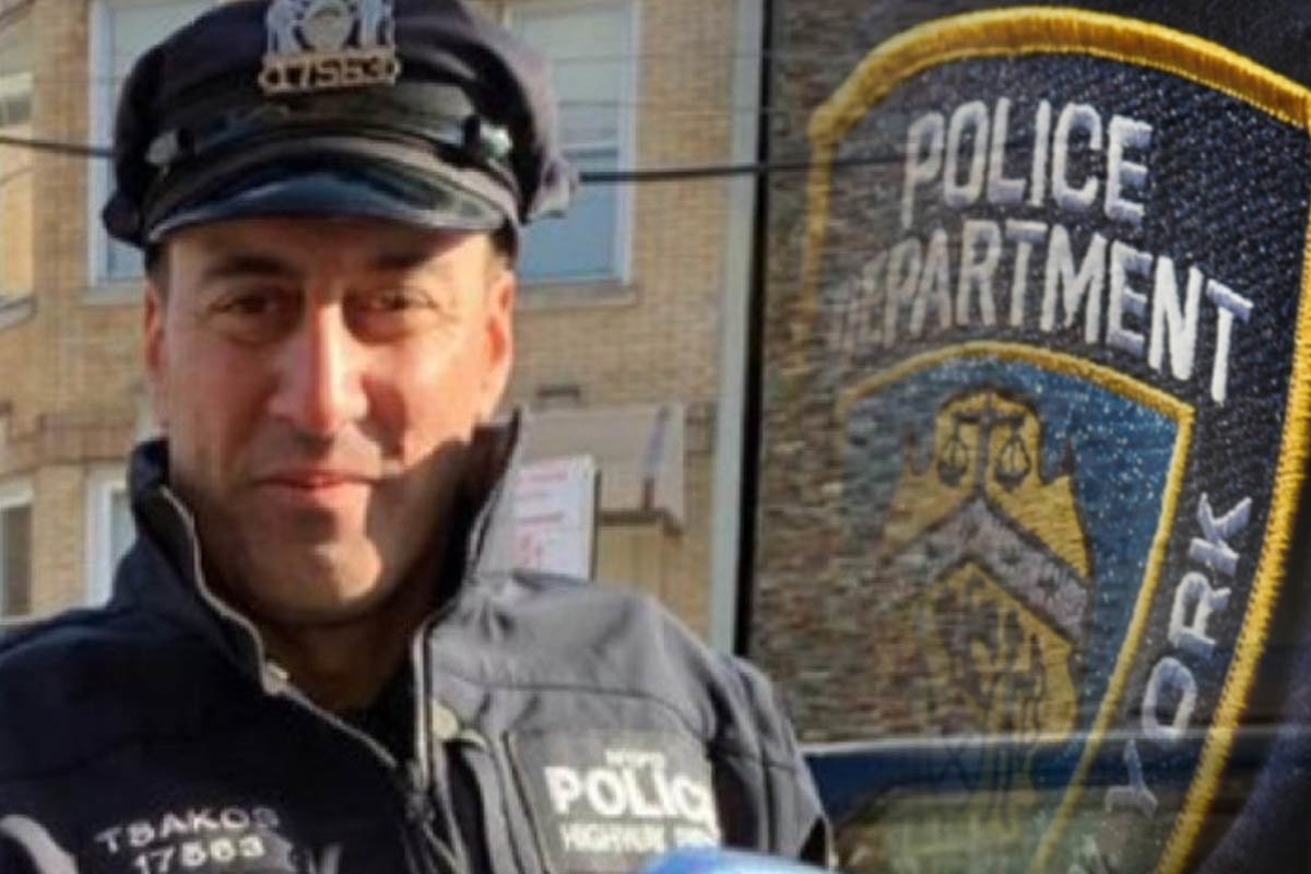 NYPD officer Anastasios Tsakos was killed while directing traffic early Tuesday, April 27, 2021. New York Police Department photo.